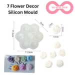 7 Flower Decor Silicon Mould B42