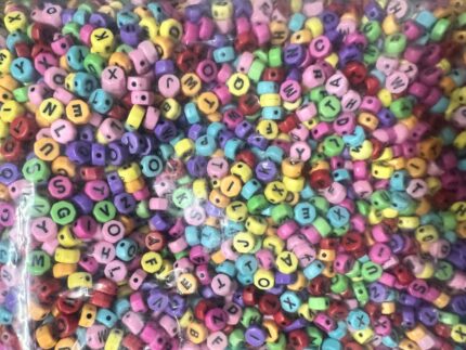 Alphabet beads colourful mix