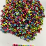 Alphabet beads colourful mix [6mm]