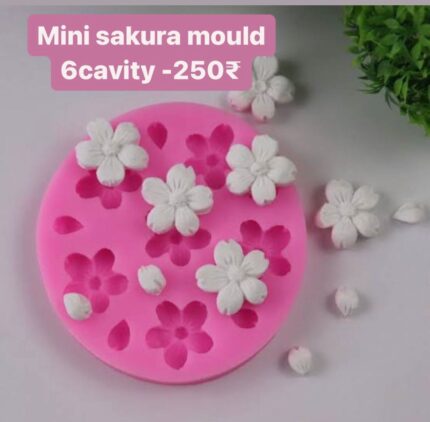 Mini sakura mould 6 cavity