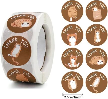 Thankyou cat stickers type 1