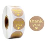 Thankyou golden beige stickers type 4