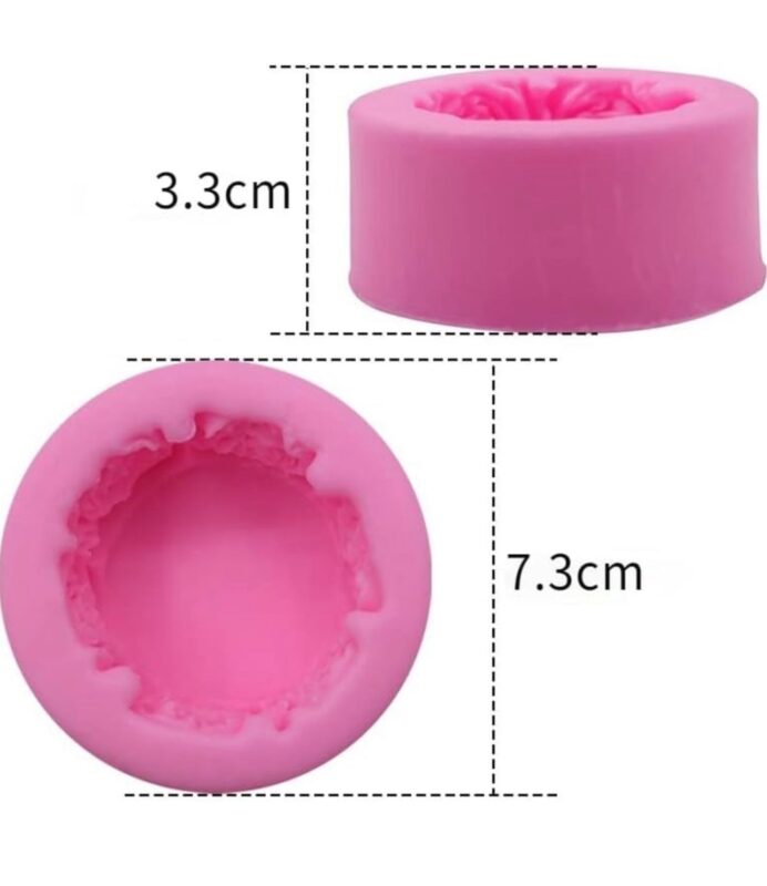 Rose flat pillar candle mould