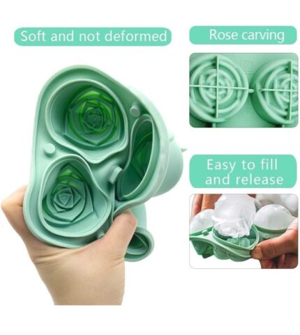 4 cavity rose bud mould