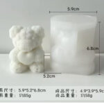 ROSE HEART TEDDY CANDLE MOULD