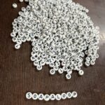 Alphabet beads white