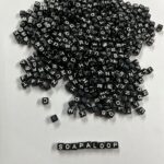Alphabet beads black