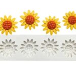4 cavity mini sunflower mould