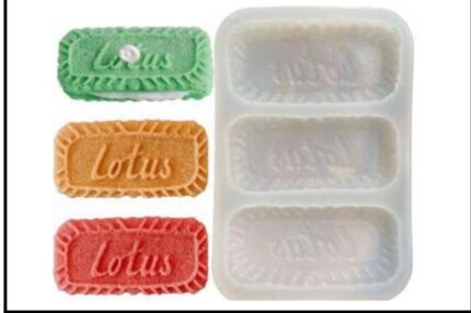 3 Cavity lotus biscoff busicuit mould