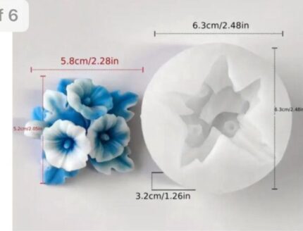 3 Flower hibiscus botanical mould