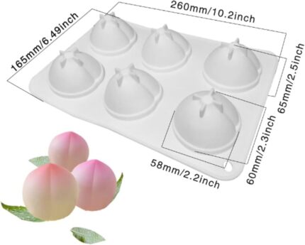 6 cavity peach mould