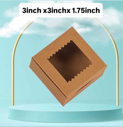 Brownie packing boxes kraft BOX01 3x3x1.75 inches