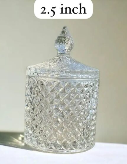 100ml Large crystal glass jar [ pack of 1 jar]