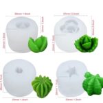Succulent pack of 4 moulds