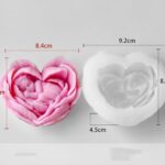 3D Rose petal heart with baby mould