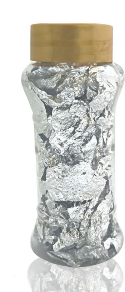 Silver foil flakes