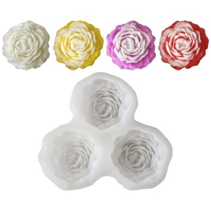 3 cavity peony embed mould