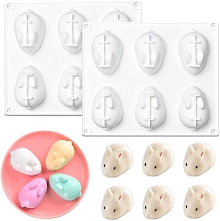 6 cavity bunny rabbit silicone mould