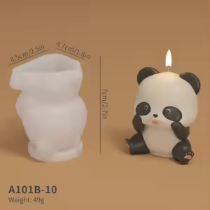 Panda candle mould