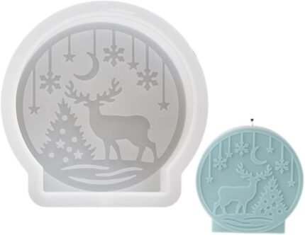 christmas round pillar mould type 1