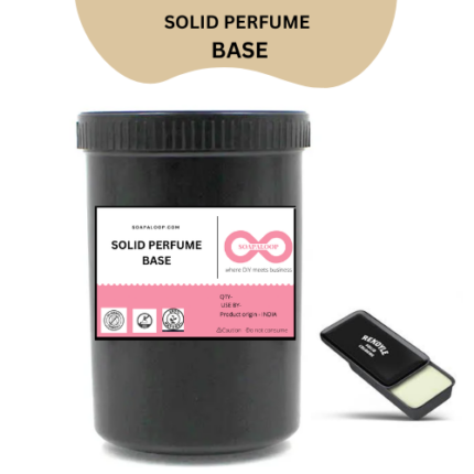 Solid perfume base