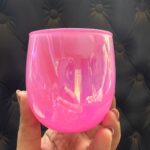 150ml holographic pink glass jar [pack of 6]