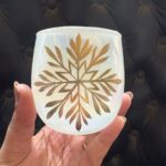 150ml holographic glass jar - snowflake [pack of 6]