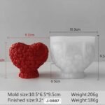 Vertical rose heart pillar mould
