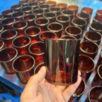 180ml glass jar amber [ pack of 6]