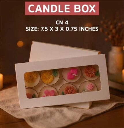 Tealight white box with window