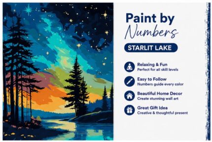 Starlit Lake - Paint by numbers painting kit