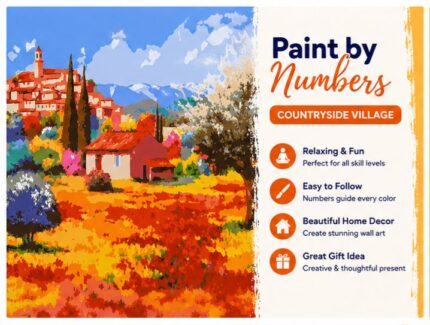 Countryside Village - Paint by numbers painting kit