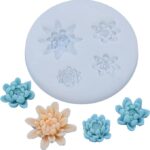 4 cavity lotus flower mould